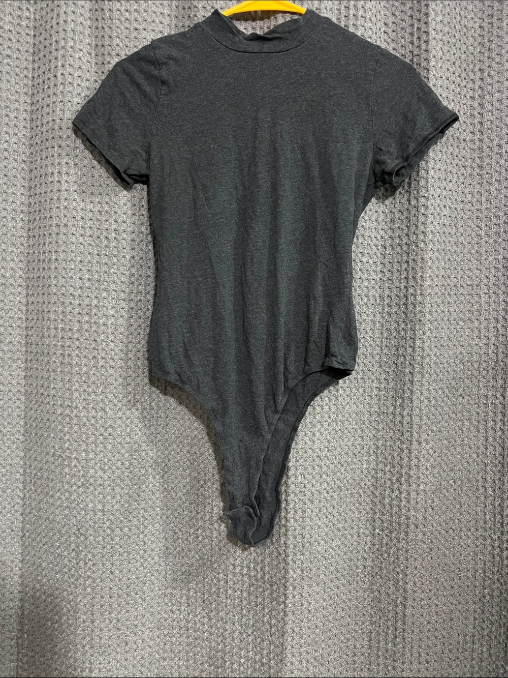 Fashion Nova Charcoal gray Short-Sleeve Bodysuit